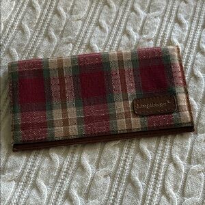 Longaberger Plaid Checkbook Cover